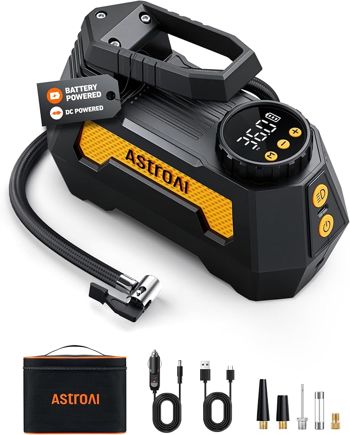 AstroAI H2 Pro Cordless Tire Inflator Portable Air Compressor Tire Pump