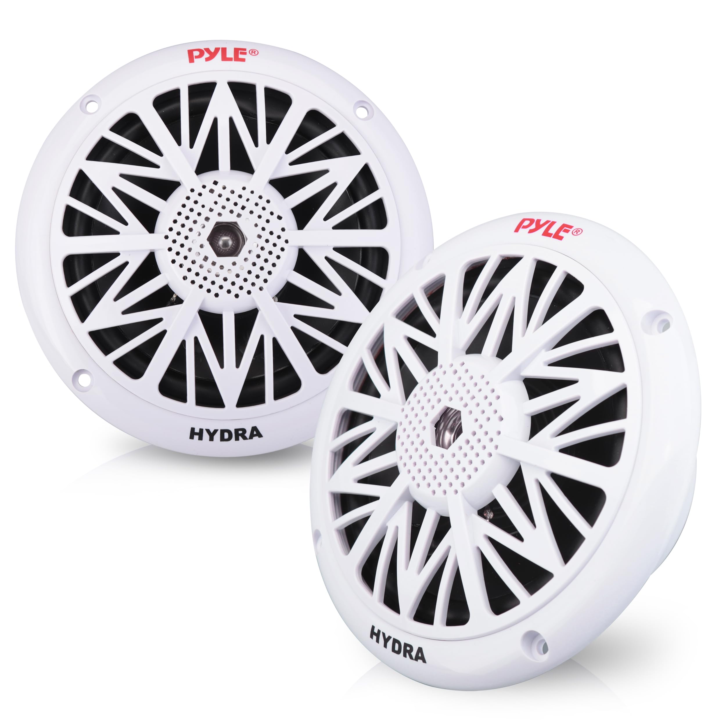 Pyle PLMR52 Dual 5.25in Water Resistant Marine Speakers - White, Pair