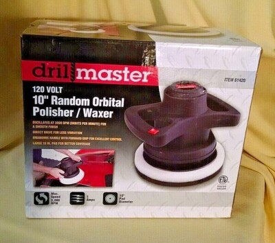 Drill Master 10" Random Orbital Polisher Waxer 61420, 3000 RPM