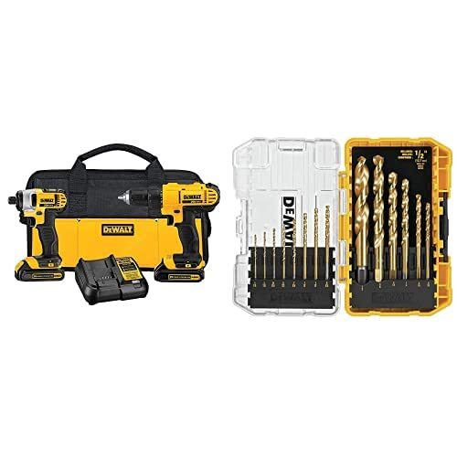 DEWALT DCK240C2 20V MAX Drill/Driver & Impact Driver Combo Kit 2 Batteries