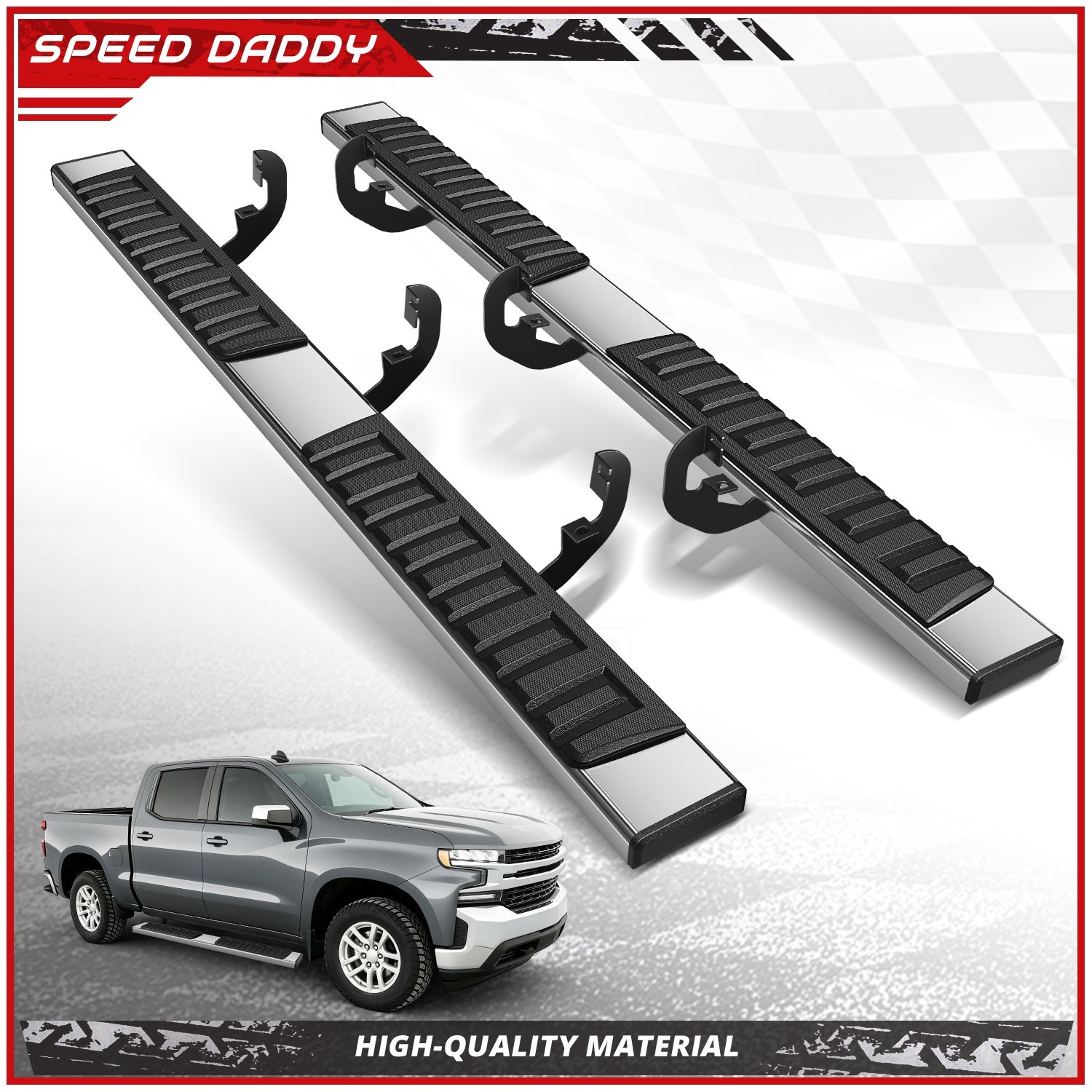 Running Boards for 2019-2026 Silverado/Sierra 1500 2500 Crew Cab Side Step Bars