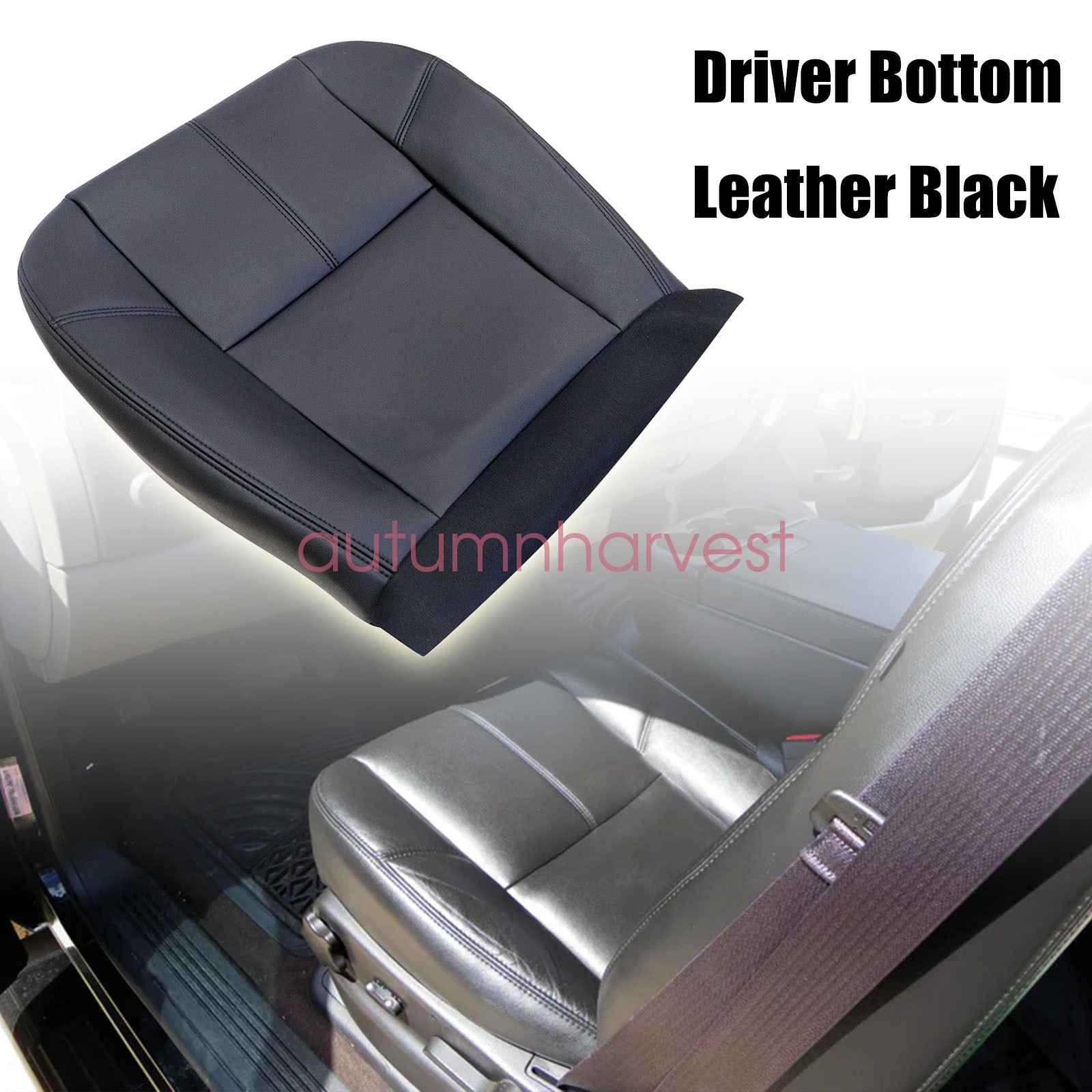 For 2007-2026 Chevy Silverado GMC Sierra 1500 2500 Leather Car Seat Cover 5-Seat