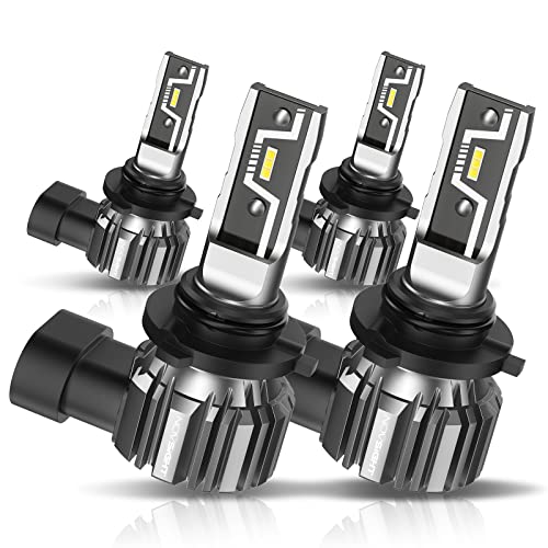 NOVSIGHT 9005/9006 Combo LED Headlight Kit (4 bulbs, 6000K, 16000LM)