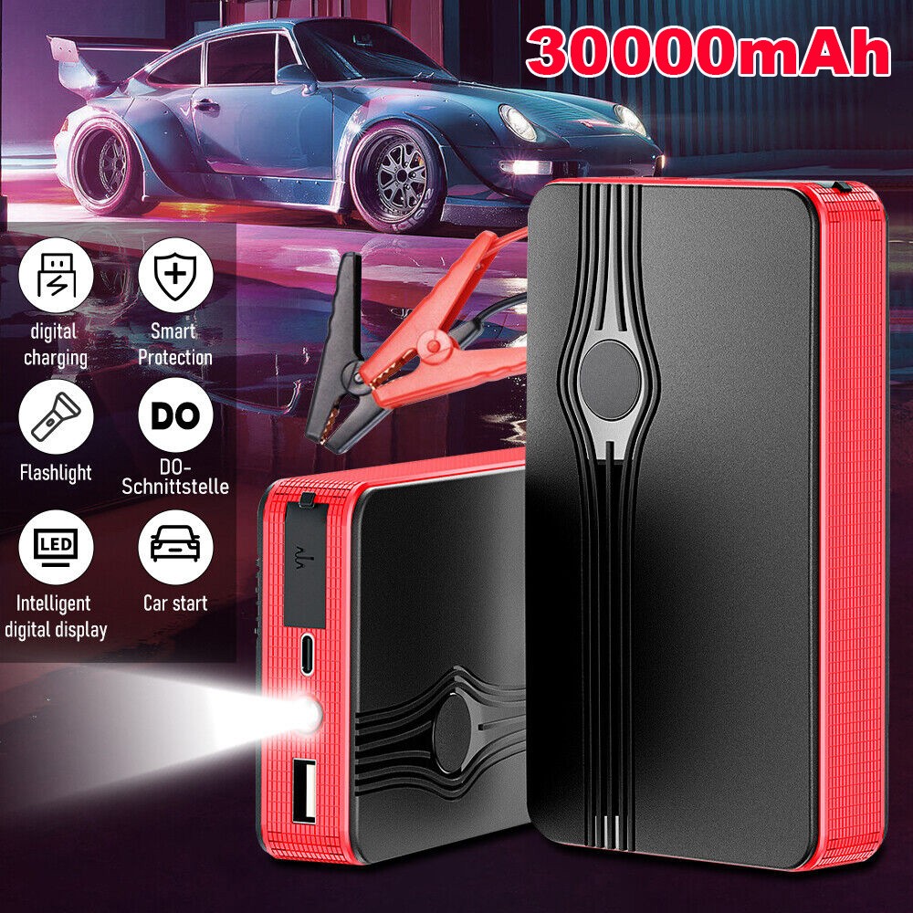Portable Car Jump Starter 6250A Battery Booster Pack Power Bank Jumper Box LED