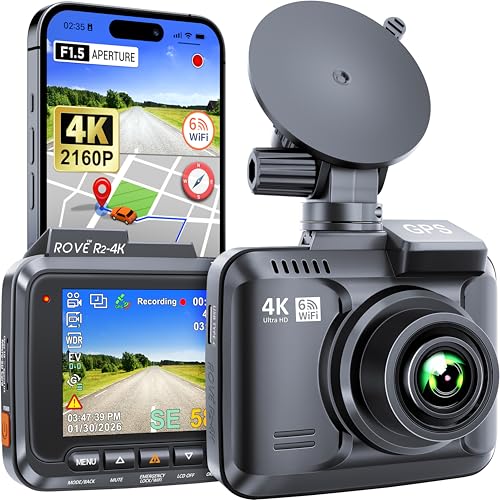 ROVE R2-4K Dash Cam 4K UHD WiFi GPS