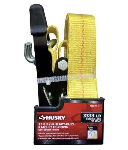 Heavy Duty Ratchet Tie Down Strap 15 Ft x 1.5 In 1000 lb Load Capacity