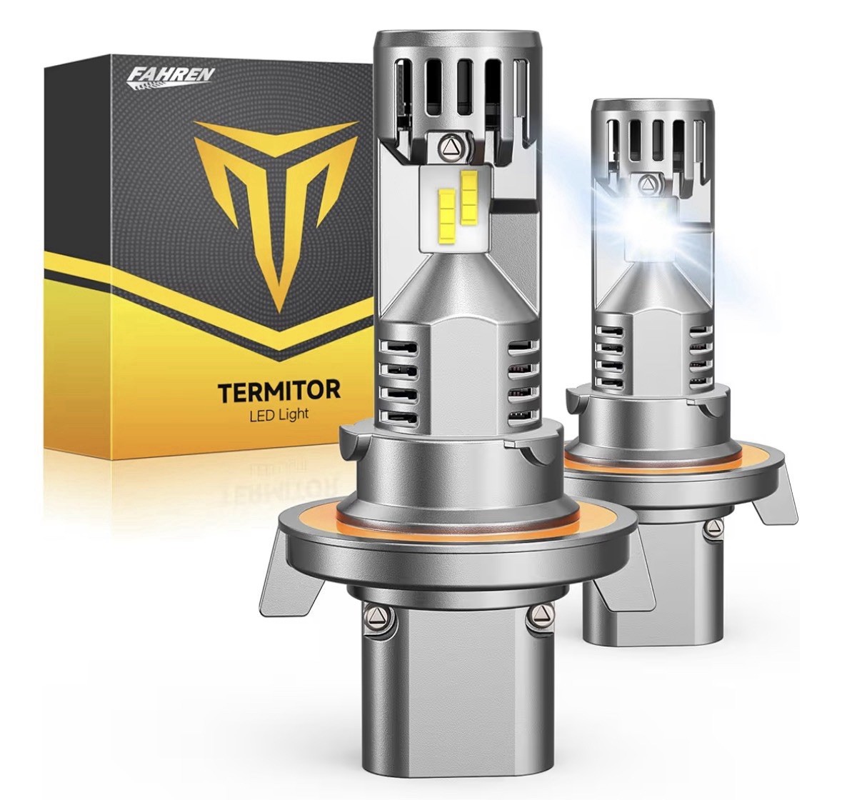 FAHREN H13/9008 LED Headlight Bulbs, 60000LM, 6500K, Hi/Lo Beam (pair)