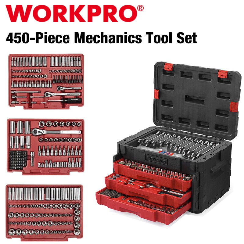 WORKPRO W003056A 450-Piece Mechanics Tool Set