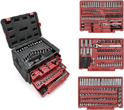 450-Piece Mechanics Tool Set 1/2in 1/4in 3/8in Metric Imperial Socket Wrenches WORKPRO