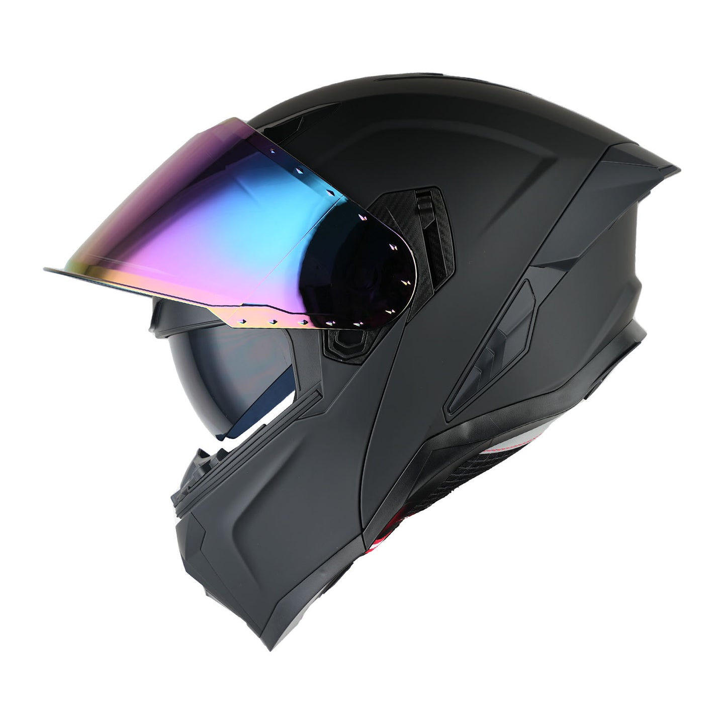 1Storm Motorcycle Modular Flip up Dual Visor Helmet + One Clear Shield: KT928