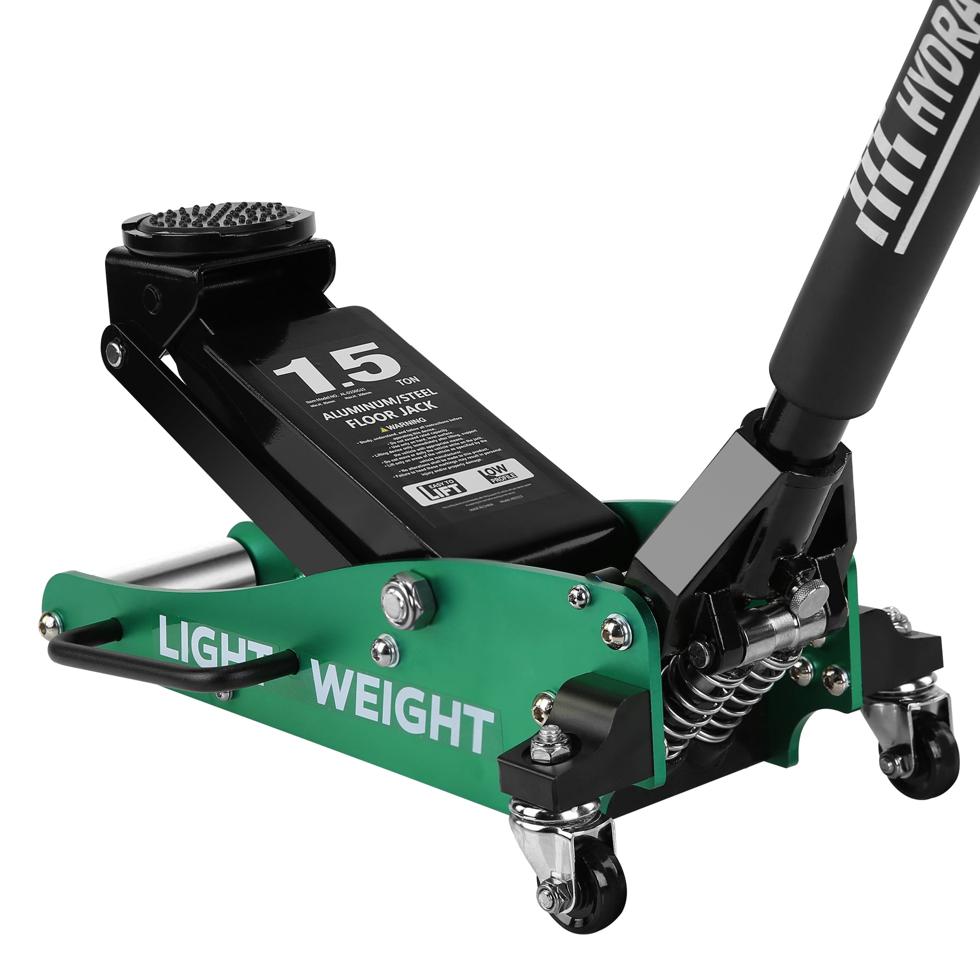 Aluminum and Steel Car Floor Jack 3000 lbs Hydraulic Low Profile Dual Piston Torin