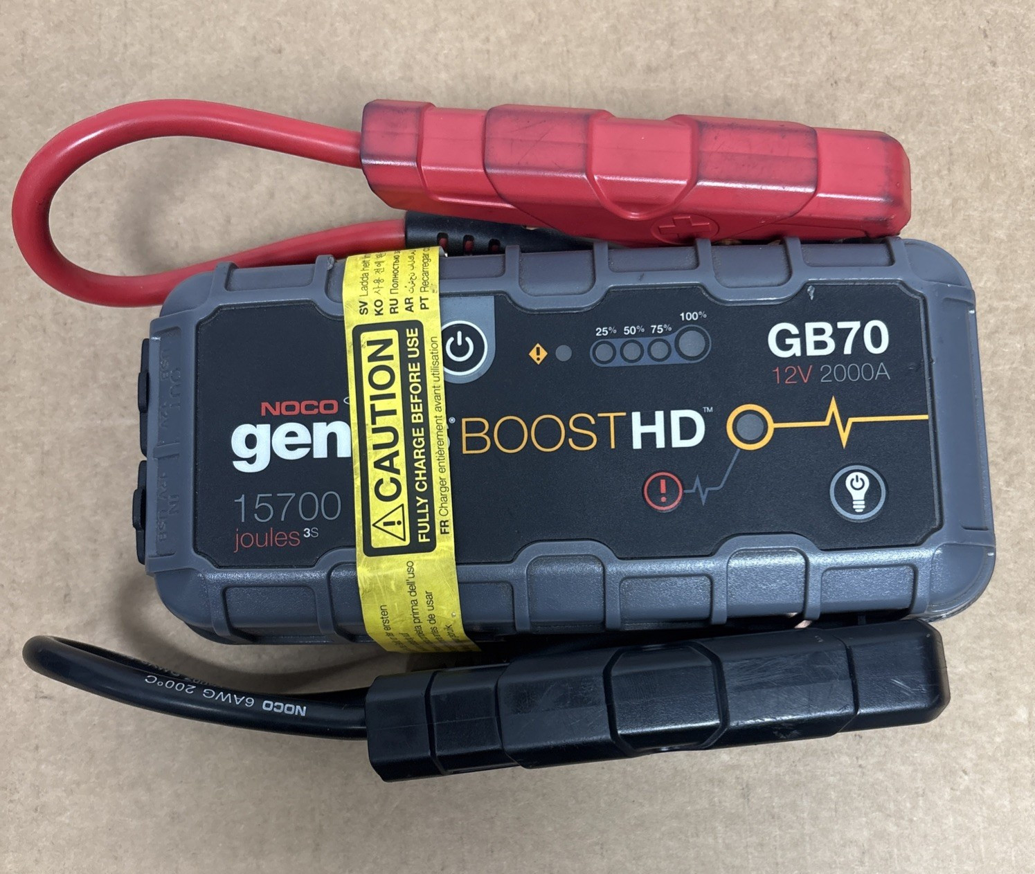 NOCO Boost GB70 2000A UltraSafe Jump Starter 12V Lithium Battery 8.0L Gas 6.0L Diesel
