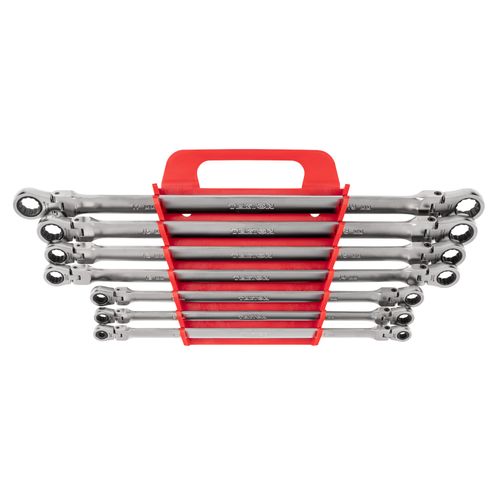Tekton WRB96201 Long Flex-Head 12-Point Ratcheting Box End Wrench Set