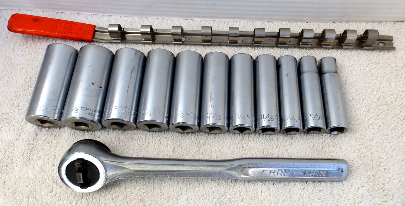 Craftsman 28-Piece 1/2-inch Deep Socket Set SAE Metric