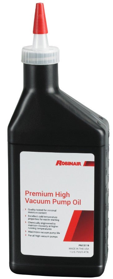 Robinair 13119 Premium High Vacuum Pump Oil, Pint Bottle
