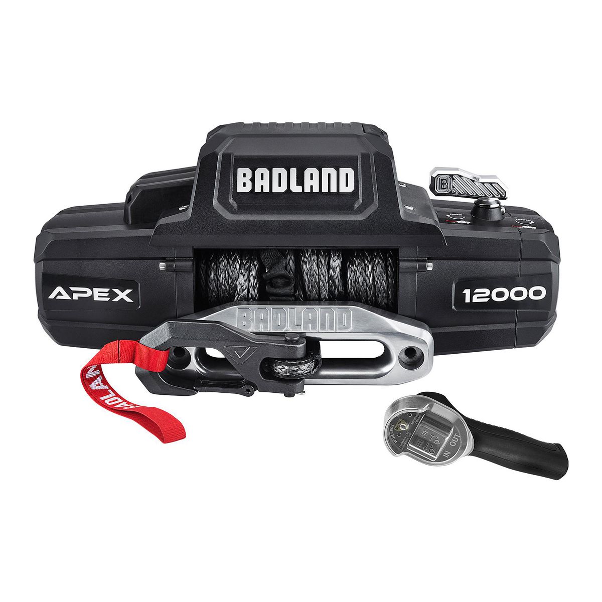 BADLAND APEX 12,000 lb Winch, Synthetic Rope + Wireless Remote