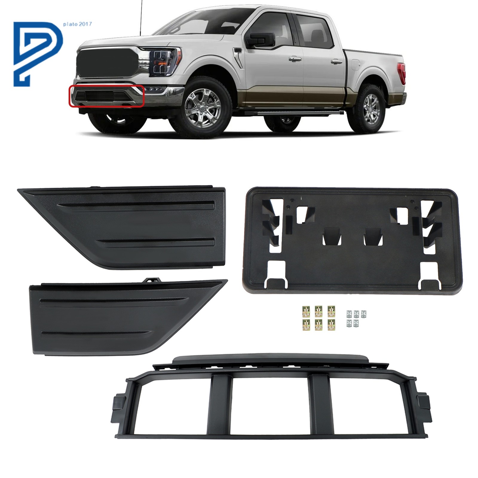 Ford F-150 2021-24 Front Bumper Lower Grille Panel ML3Z17B968BA ML3Z17B968BB