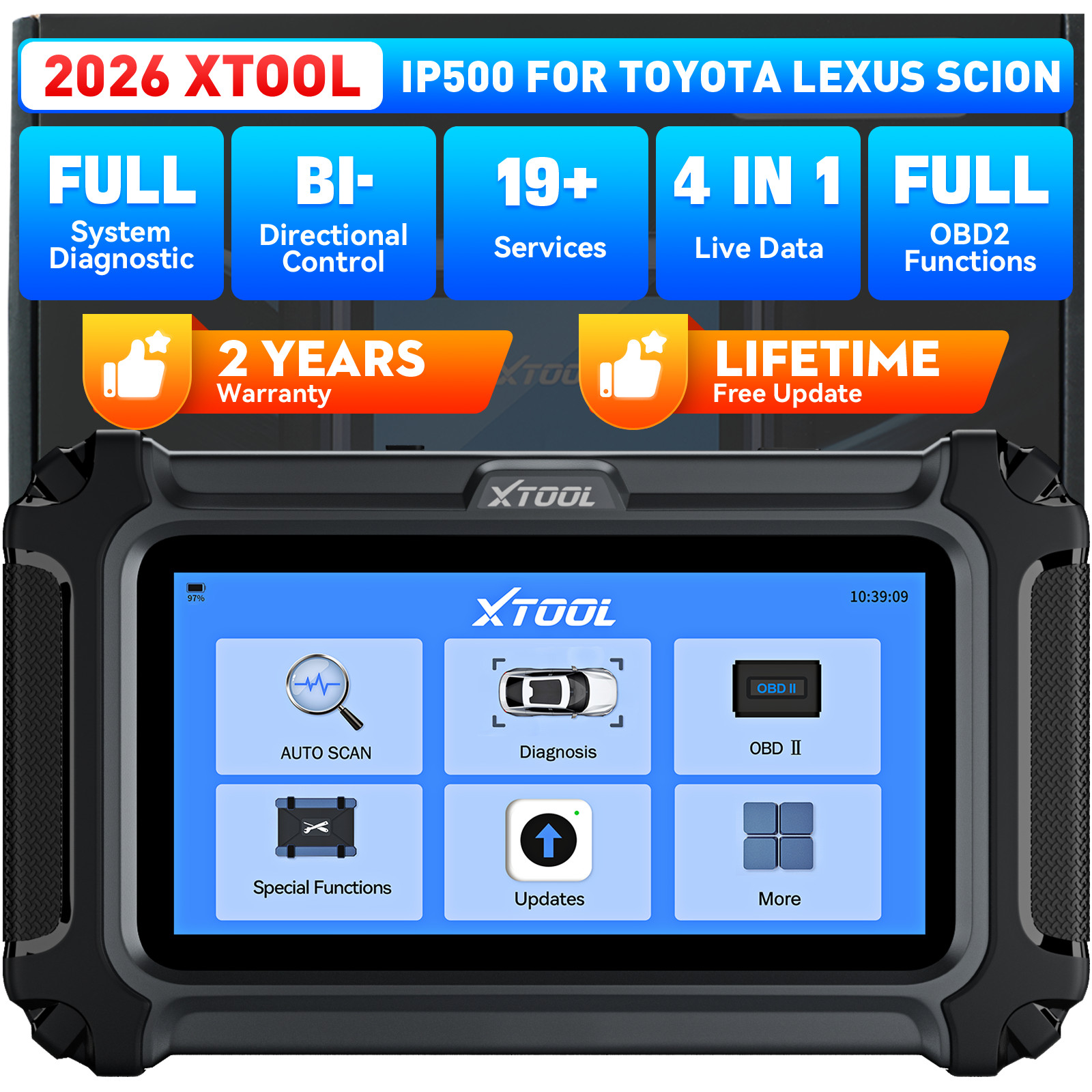 XTOOL IP500 (2026) All-System Bidirectional Diagnostic Tool for Toyota/Lexus
