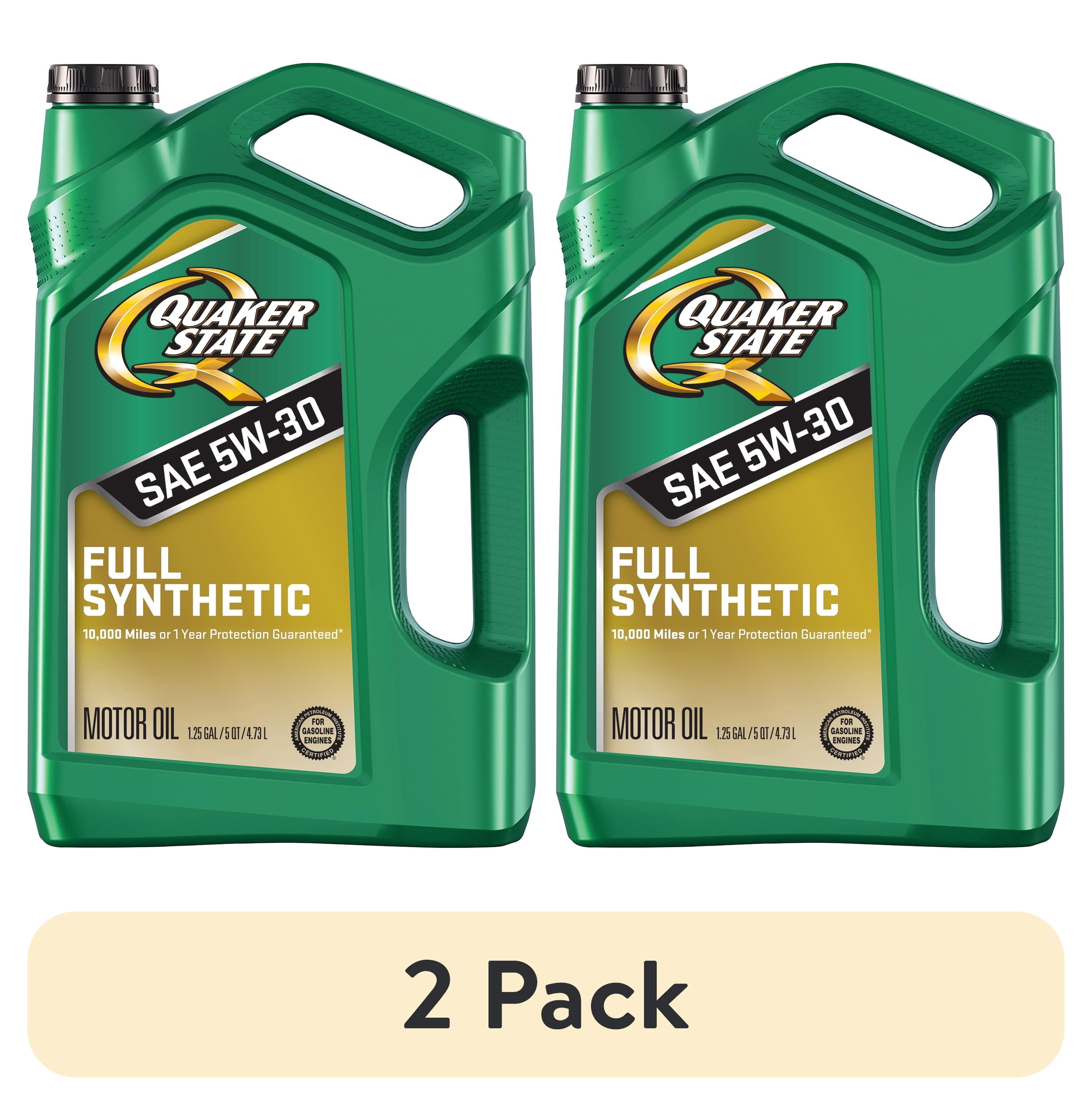 Quaker State Full Synthetic 5W-30 Motor Oil, 5-Quart, 2-Pack