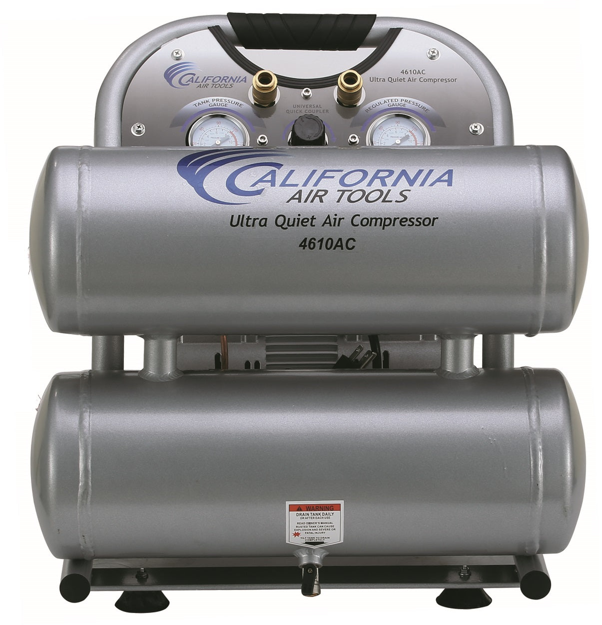 California Air Tools 4610AC 1 HP 4.6 Gal Ultra Quiet Oil-Free Air Compressor