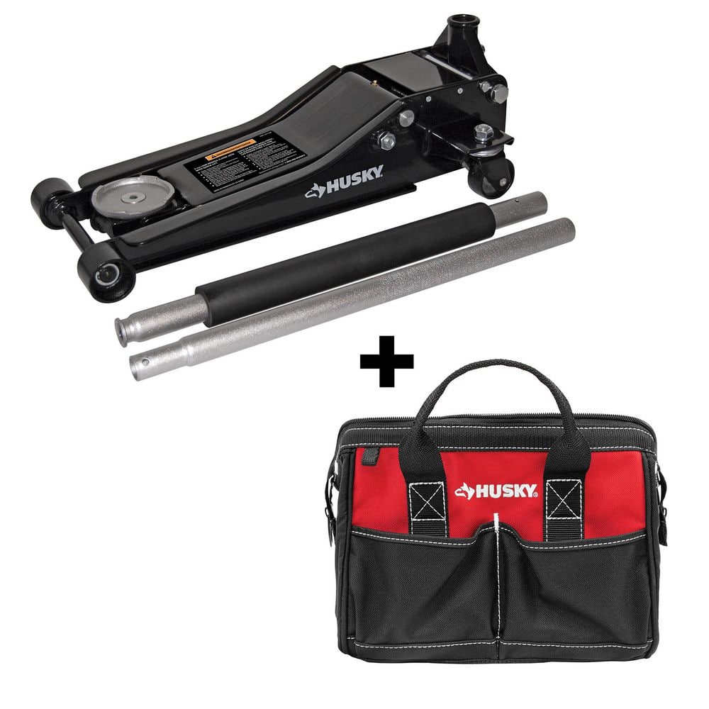 3-Ton Quick Lift Low Profile Car Jack with 12" Tool Bag
