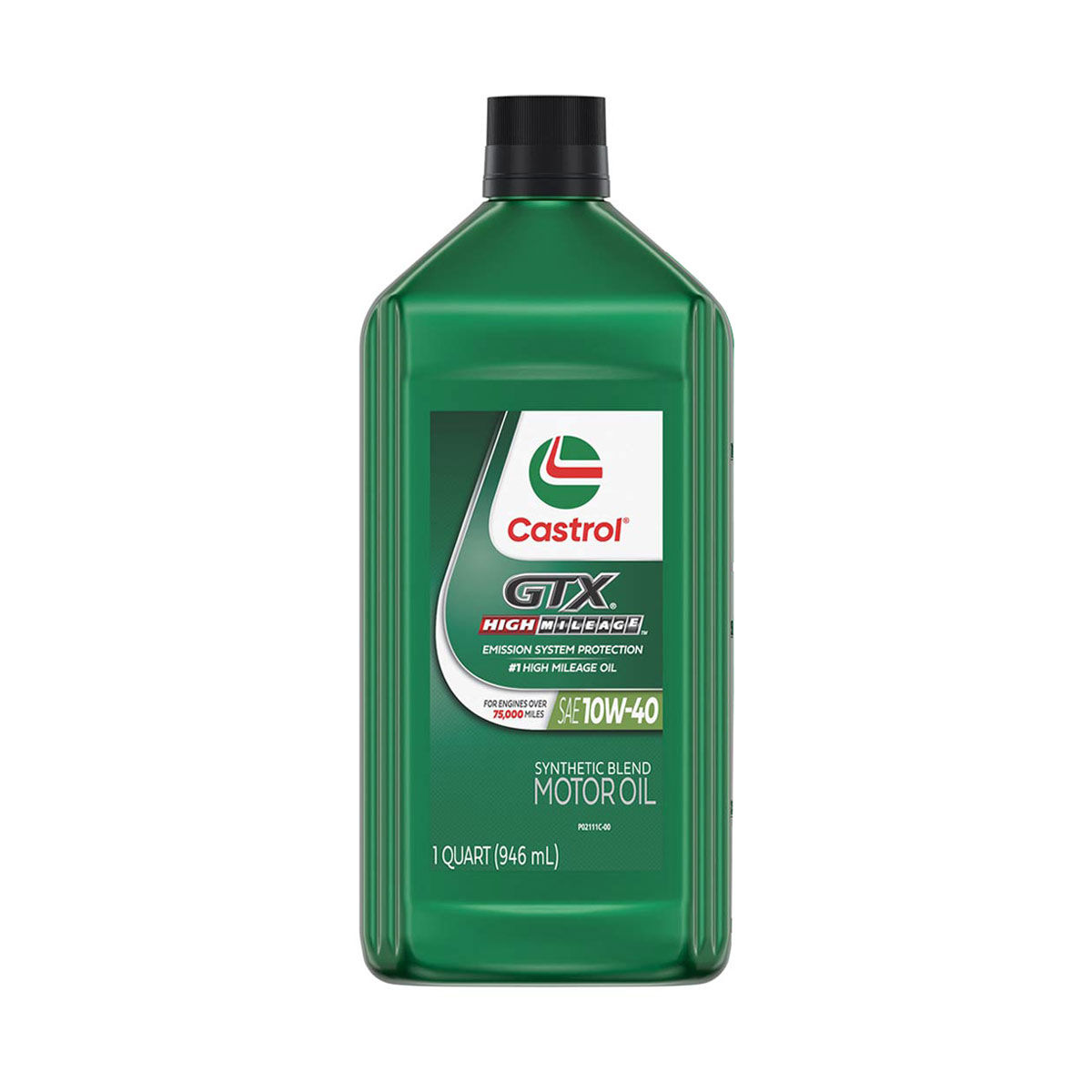 Castrol GTX High Mileage 10W-40 Synthetic Motor Oil 1 Quart Pack of 6