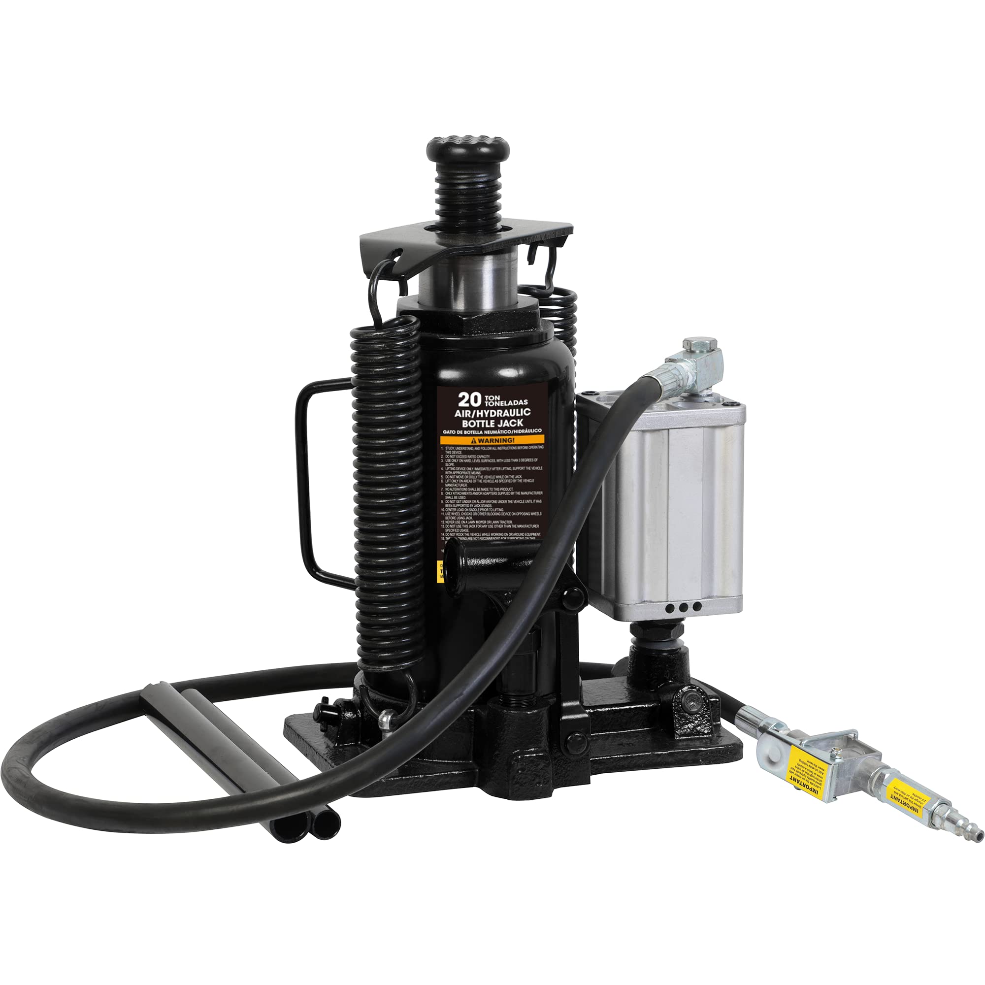 Torin 20 Ton Pneumatic Air Heavy Duty Bottle Jack Manual Pump for Truck
