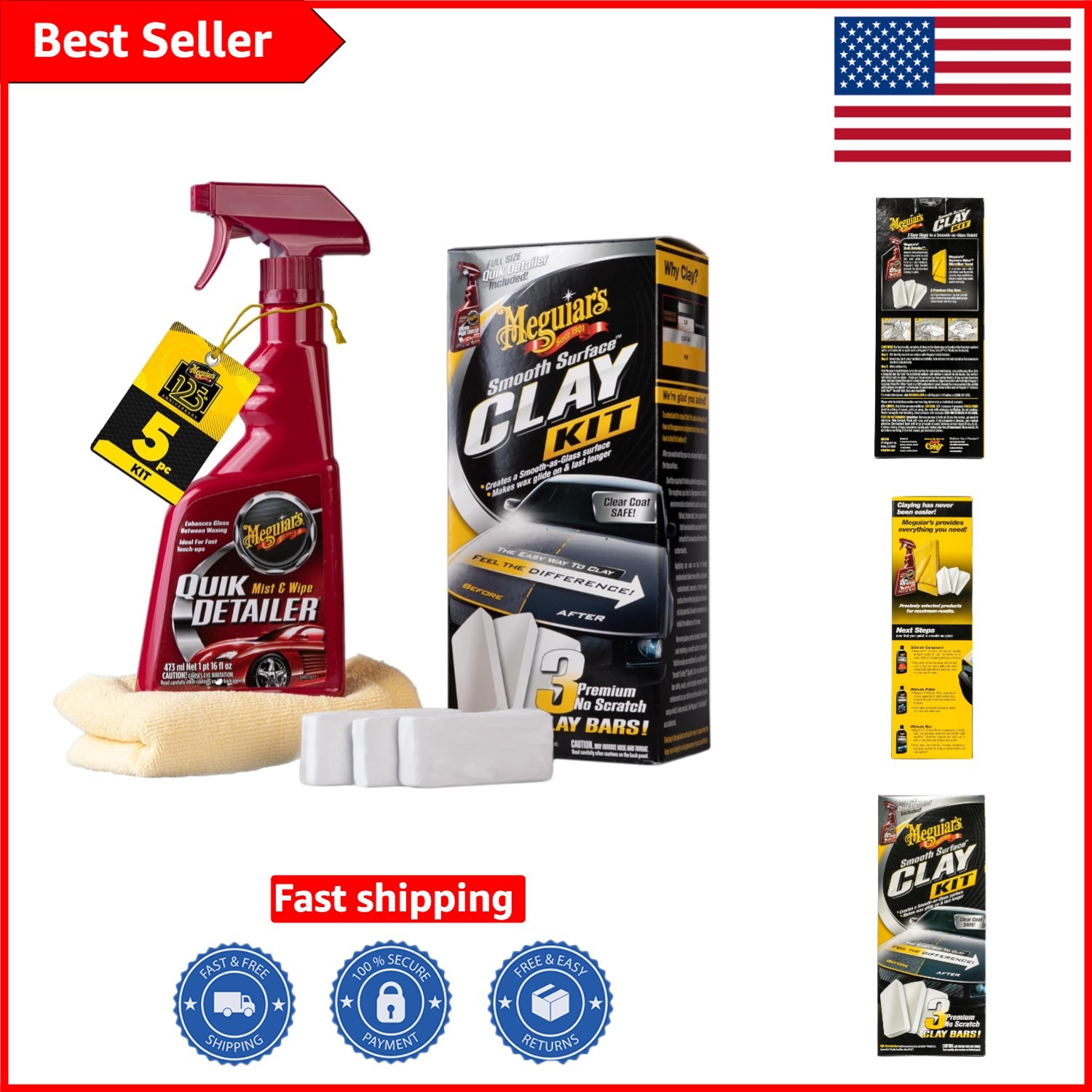 Meguiar's Smooth Surface Clay Kit (G1016)