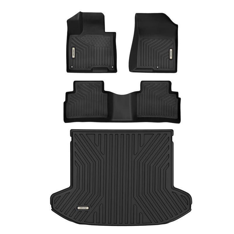 Floor Mats Cargo Liners Carpets For 2022-2025 Kia EV6 TPE Rubber All Weather