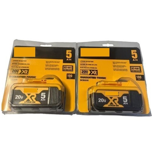 2 Pack DCB205 20V Max XR 5.0Ah Lithium-Ion Battery New DCB205-2 Sealed Battery
