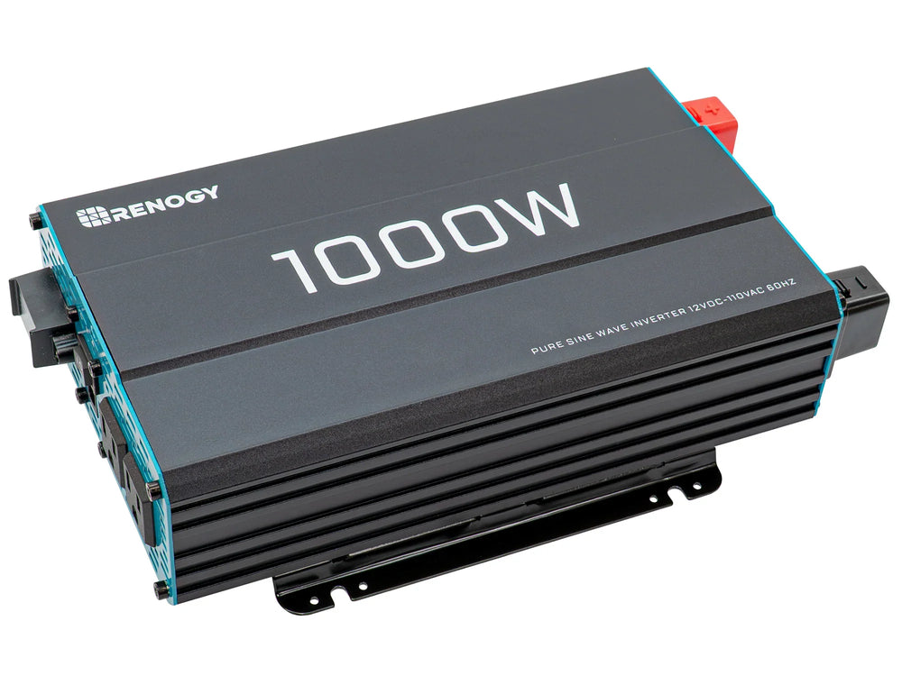 Renogy 1000W Pure Sine Inverter 11-15V DC to 115V AC USB RNG-INVT-1000-12V-P2