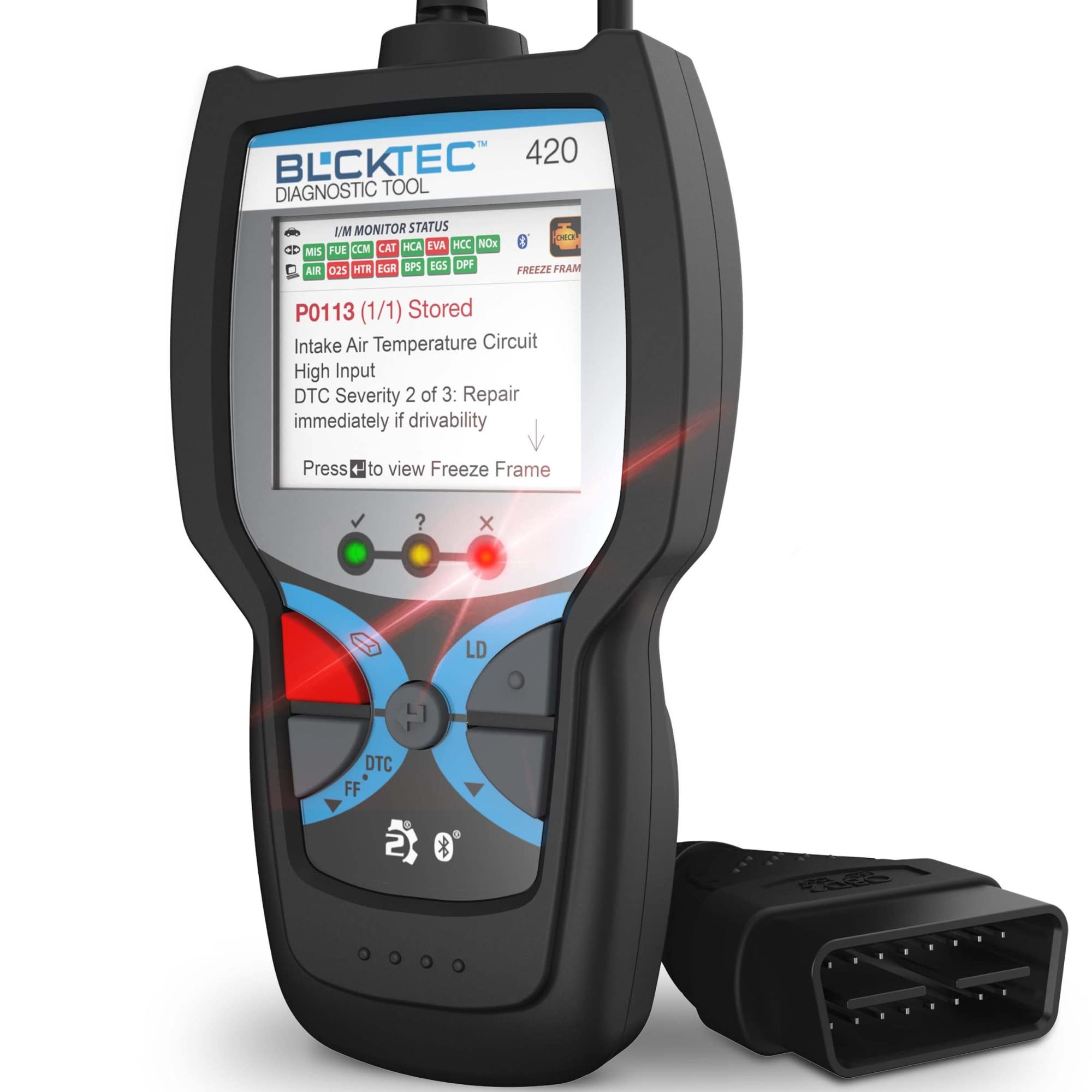 BLCKTEC 420 Bluetooth OBD2 Scanner Diagnostic Tool with Premium OBD App