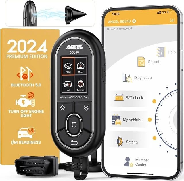 ANCEL BD310 Bluetooth OBD2 Scanner 3-in-1 App-Based