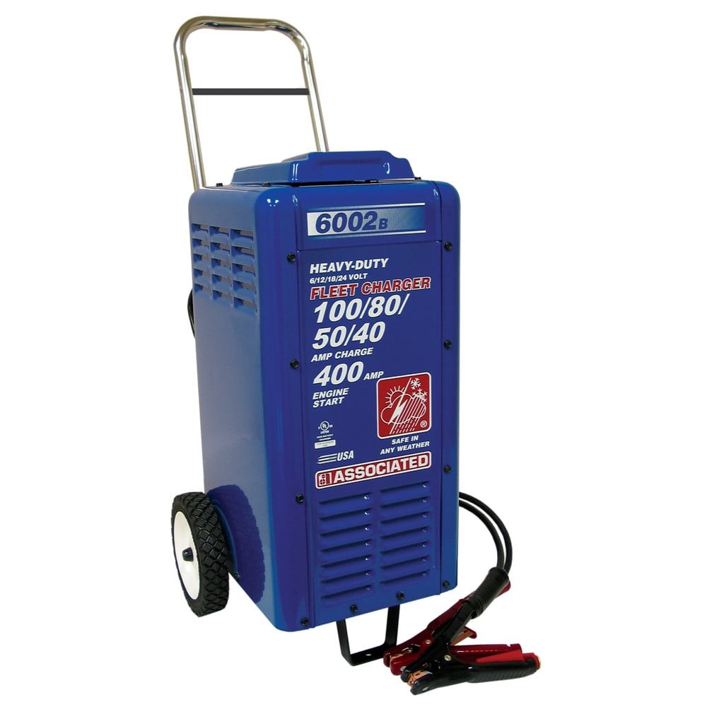 Associated Equipments 6002B 6/12/18/24V 100/80/50/40 Amp Charger with Wheels