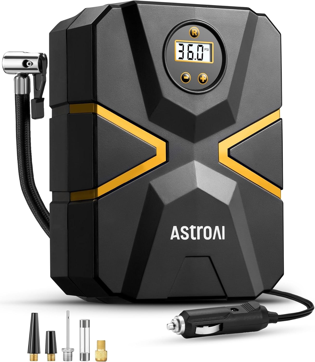 AstroAI S1 Tire Inflator Portable Air Compressor 12V DC, Digital Car Tire Pump 150 PSI
