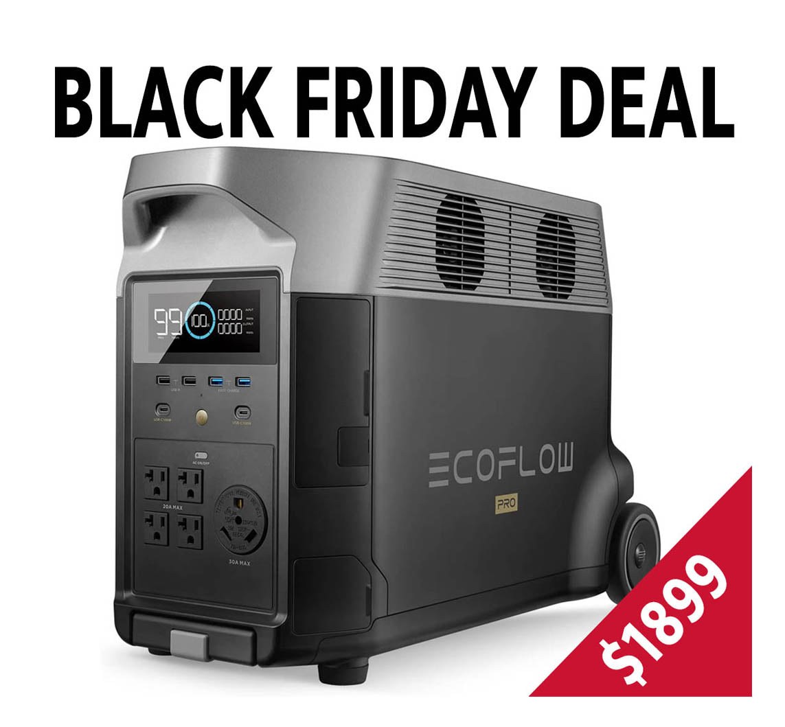 EF ECOFLOW DELTA Pro Portable Home Battery, 3.6kWh-25kWh, 3600W AC Output