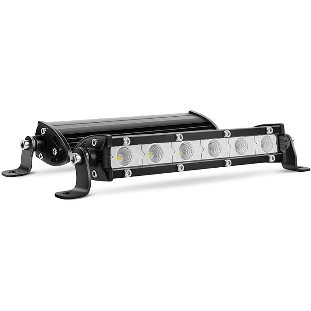 Nilight Slim LED Light Bar 2Pcs 7-Inch 16LED Single Row Spot Flood Combo