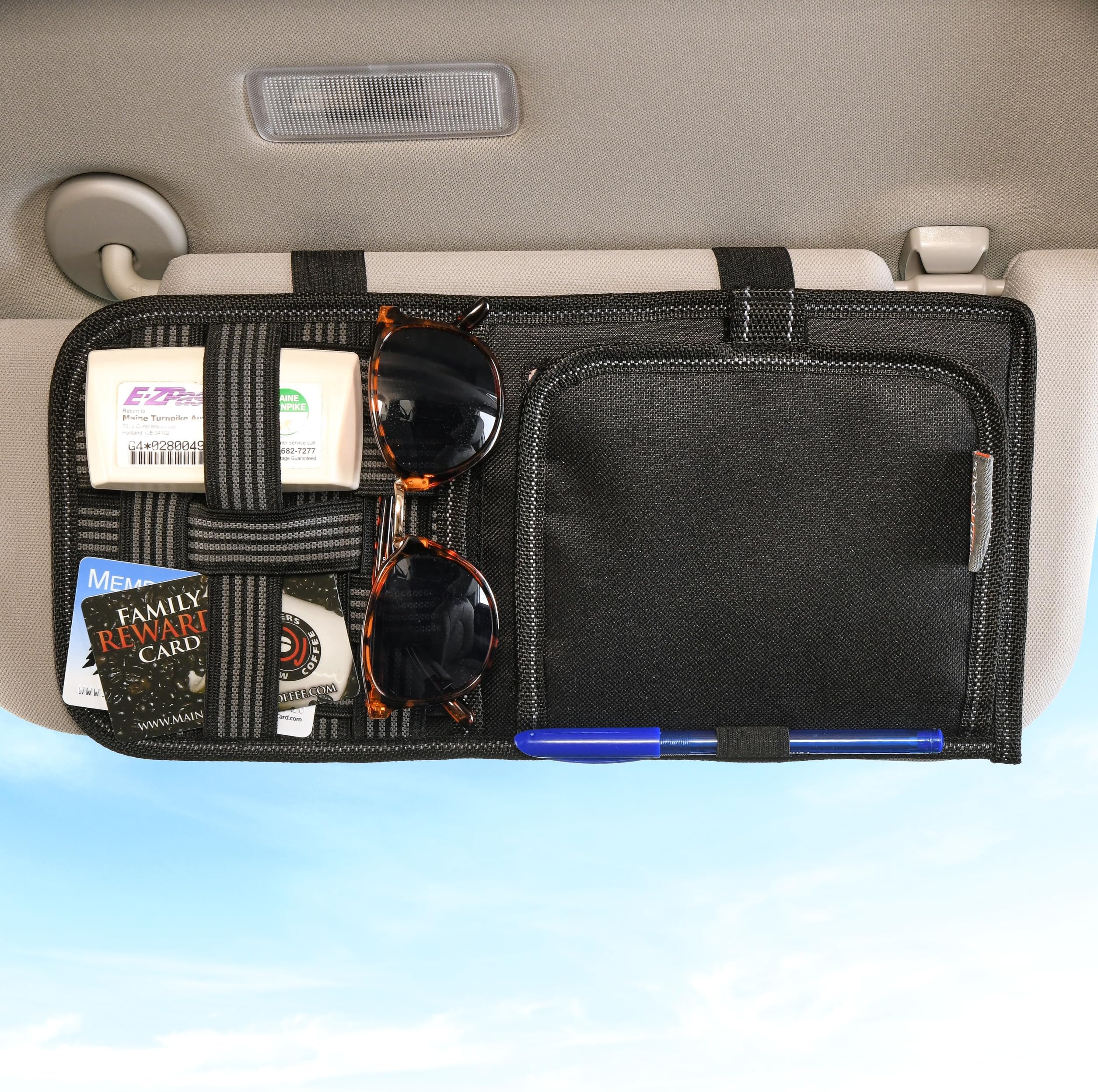 High Road Car Sun Visor Organizer