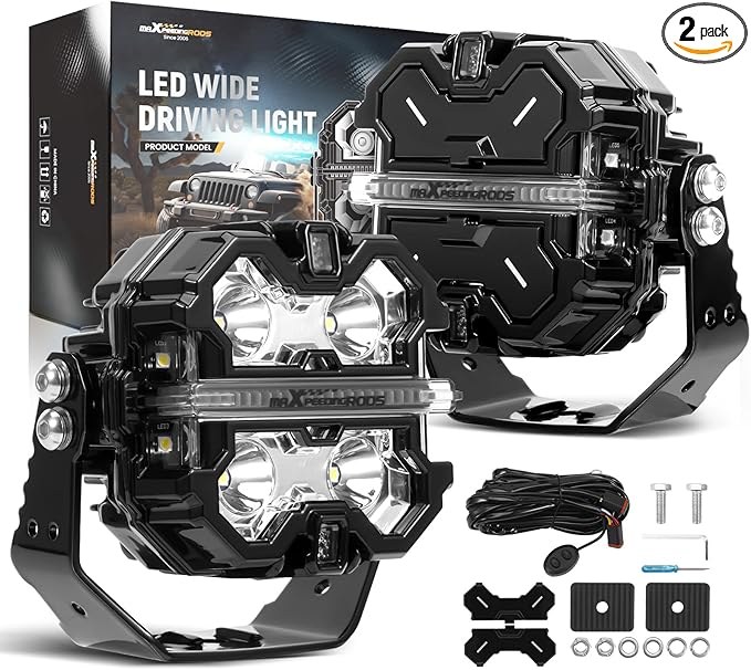 maXpeedingrods 2X 3.5-Inch 160W LED Offroad Pod Lights, 270-Degree Side Shooting