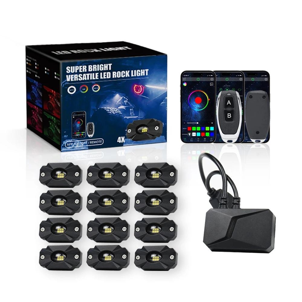 8 Pods All Pure White LED Rock Lights Kit