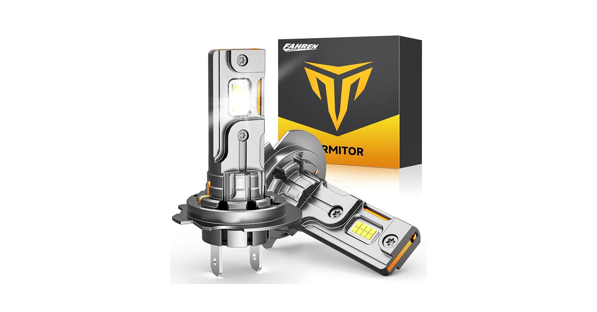 Termitor H7 LED Headlight Bulbs, 40000LM, 6500K Cool White, 1:1 Halogen Size