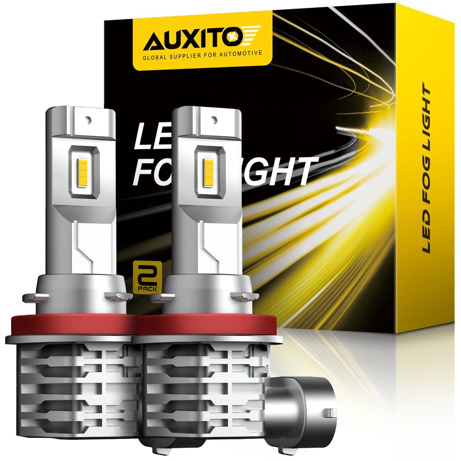 AUXITO H8 H11 LED Fog Light Bulbs, 3000K Amber