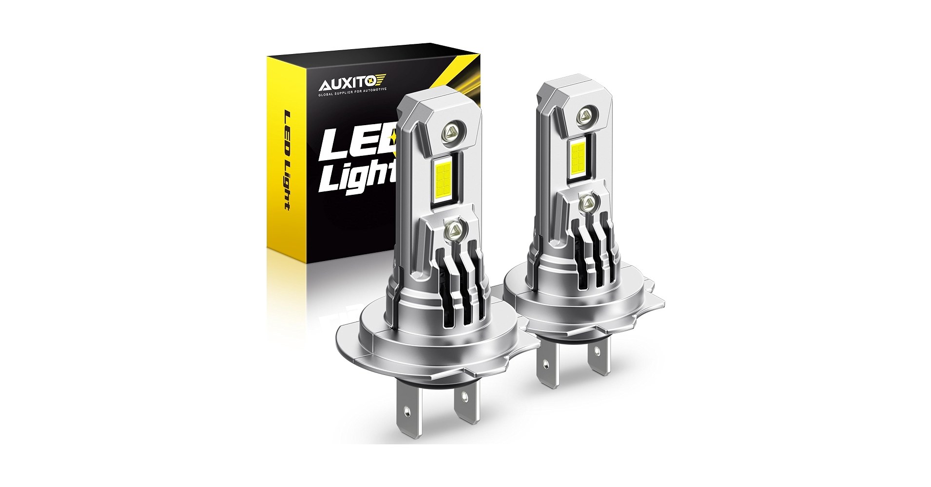 H7/H7LL LED Headlight Bulbs, 50000LM, 900% Brightness, 6500K White, Pack of 2