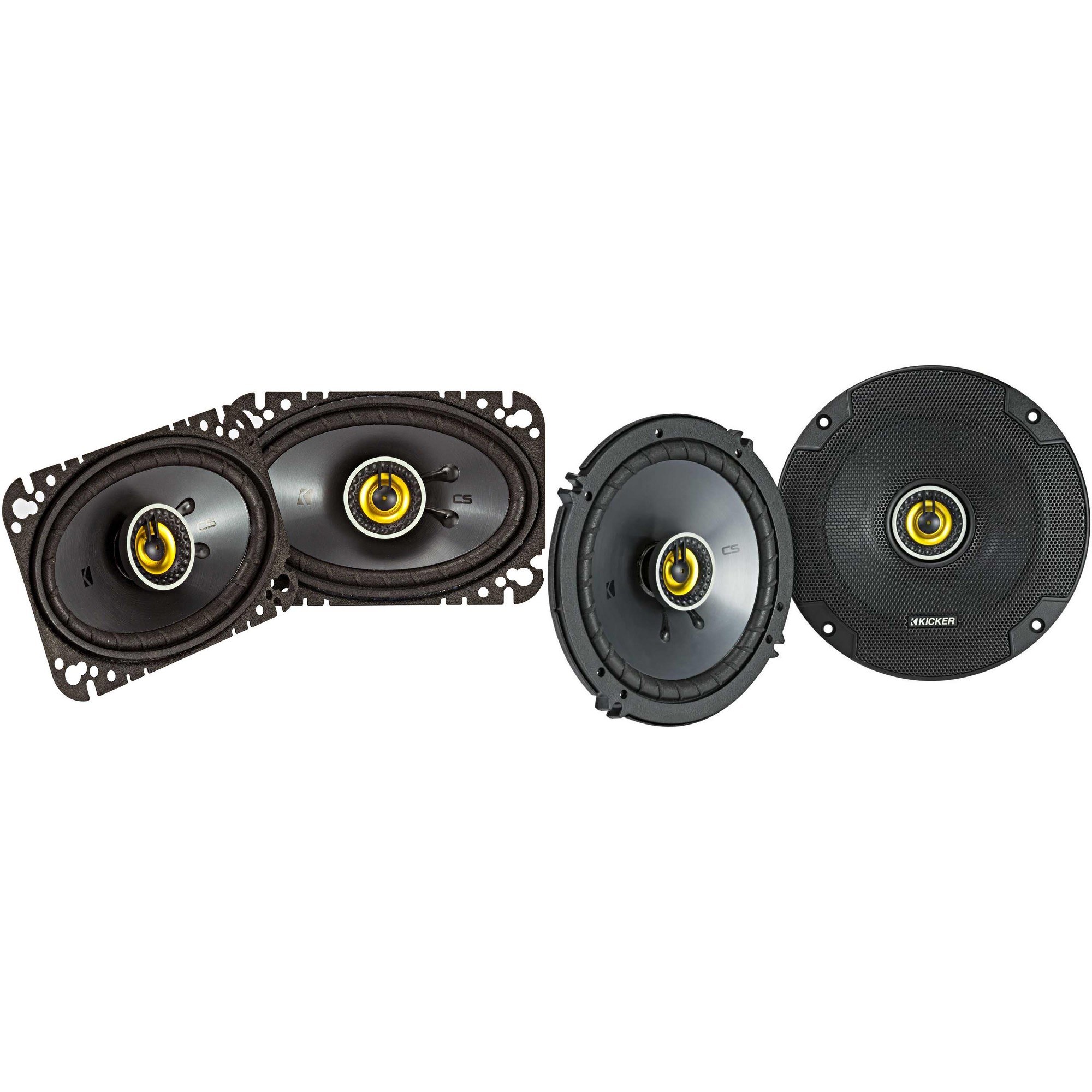 Kicker 46CSC464 4x6-inch 300 Watt 4-Ohm 2-Way Car Audio Coaxial Speakers CSC464, Pair