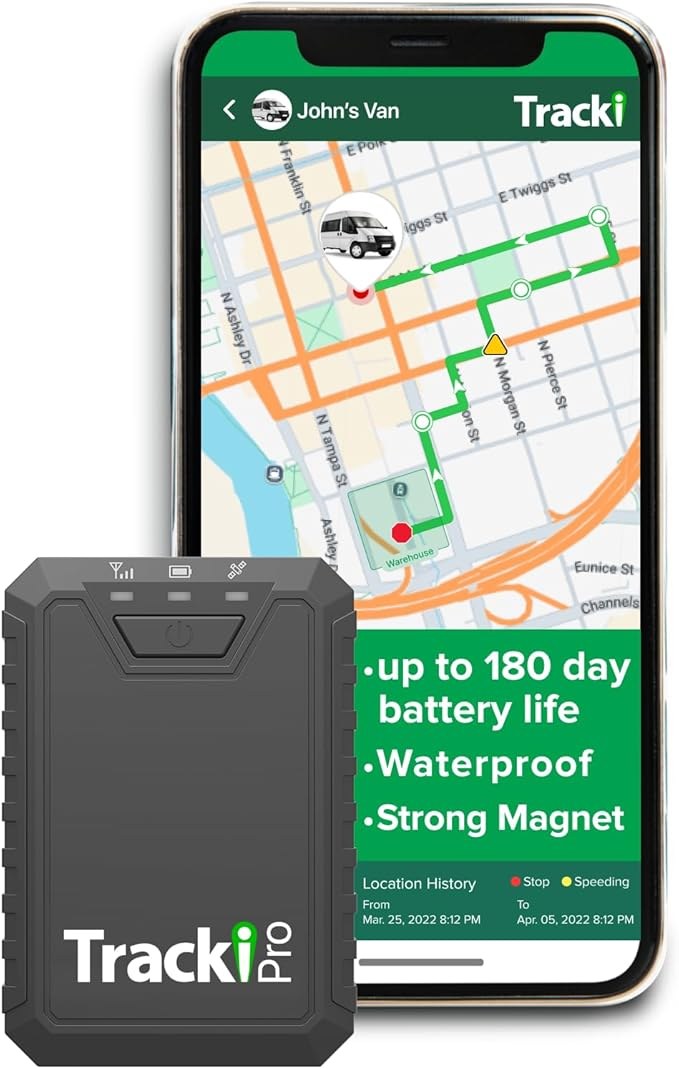 Tracki Pro GPS Tracker for Vehicles, Magnetic Waterproof 4G LTE, Battery Up to 7 Months