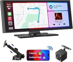 Avylet 9.26-inch CarPlay Android Auto Screen for Car with Backup Camera, Portable Touchscreen