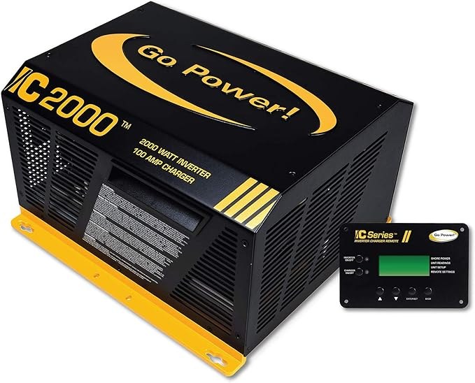 Go Power! GP-IC2000-12-PKG Pure Sine Wave Inverter 2000 Watt with 100 Amp Charger