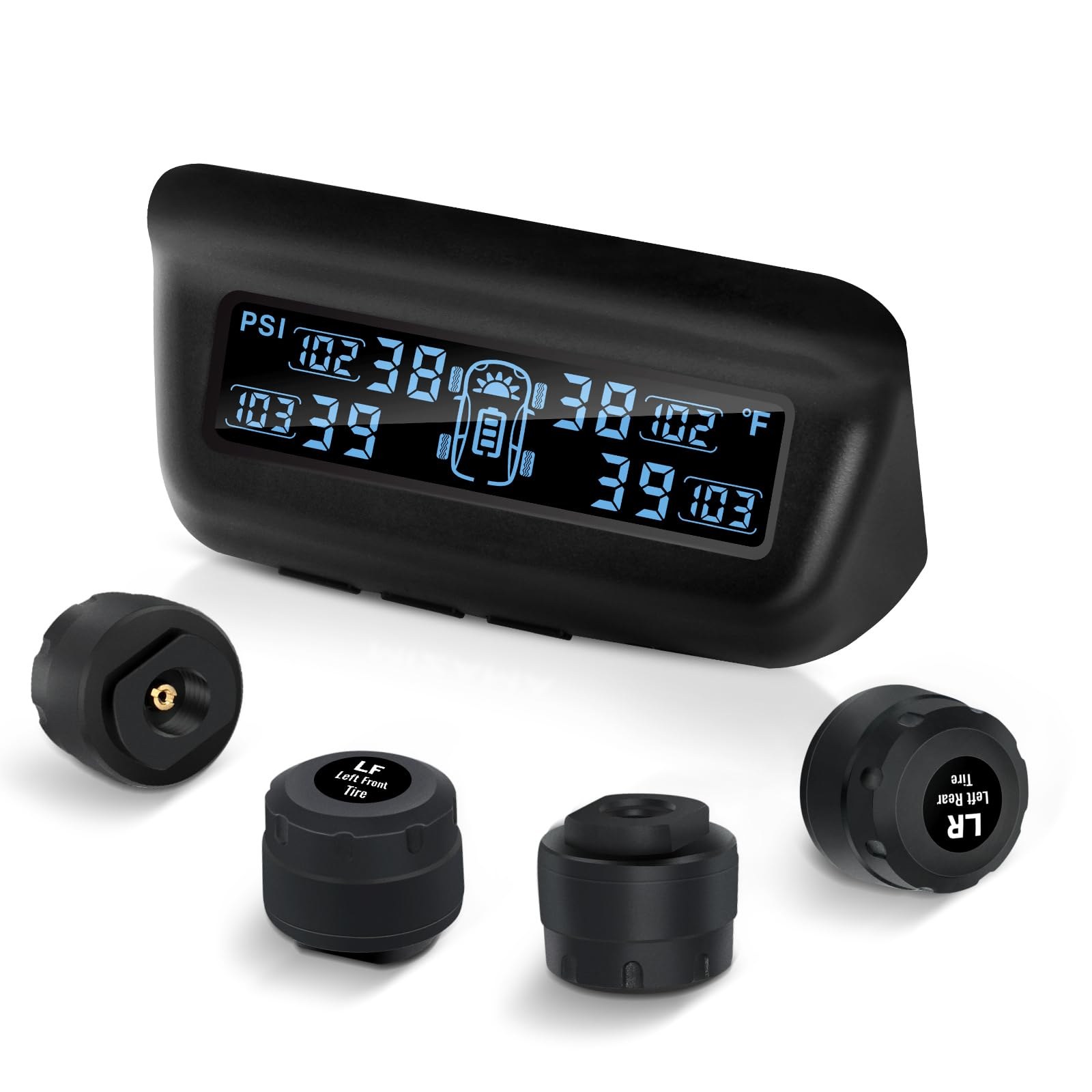 Masoll M13 Tire Pressure Monitoring System, Solar Powered, Auto-Calibration