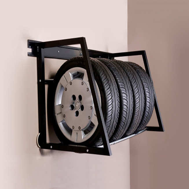 HyLoft Wall-Mounted Folding Tire Storage Rack (01031)