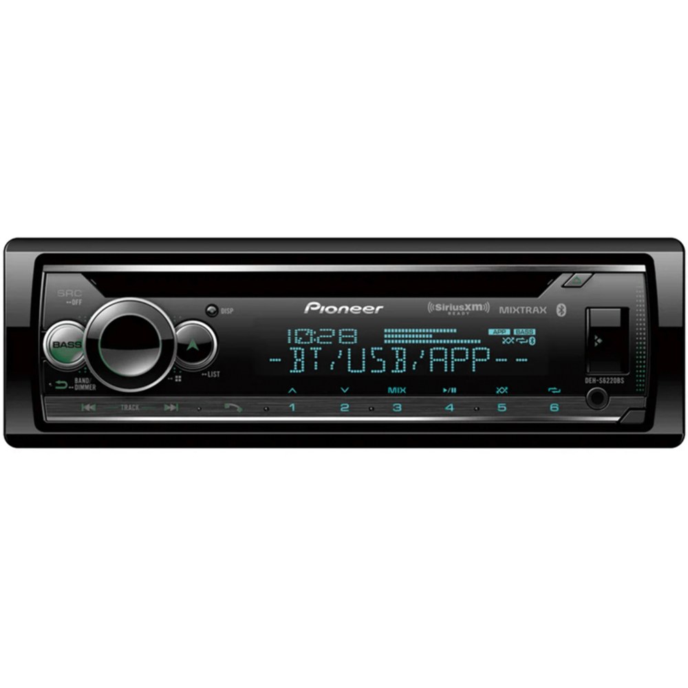 Pioneer DEH-S6220BS Single-DIN CD Receiver, Bluetooth, Smart Sync, Alexa